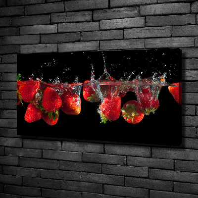 Tableau photo sur toile Fraises sous l'eau