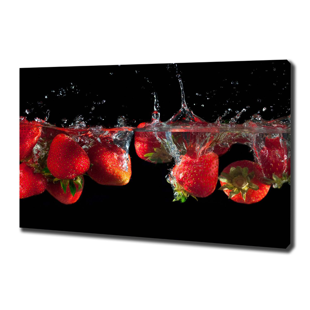 Tableau photo sur toile Fraises sous l'eau