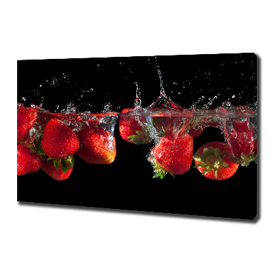 Tableau photo sur toile Fraises sous l'eau