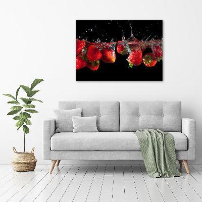 Tableau photo sur toile Fraises sous l'eau