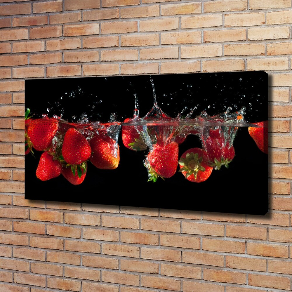 Tableau photo sur toile Fraises sous l'eau