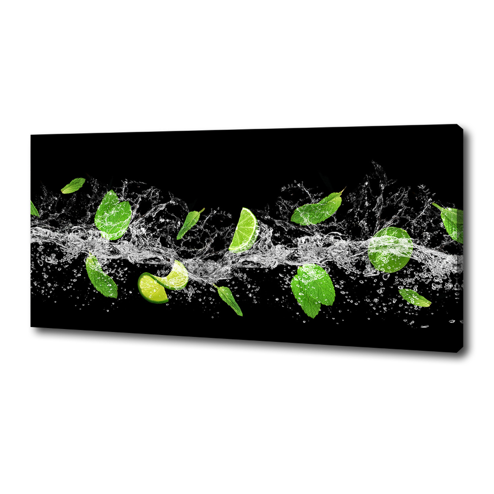 Tableau sur toile Citron vert à la menthe