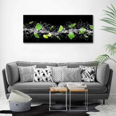 Tableau sur toile Citron vert à la menthe