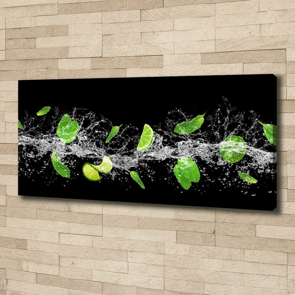 Tableau sur toile Citron vert à la menthe