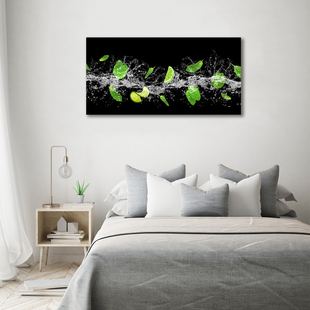 Tableau sur toile Citron vert à la menthe