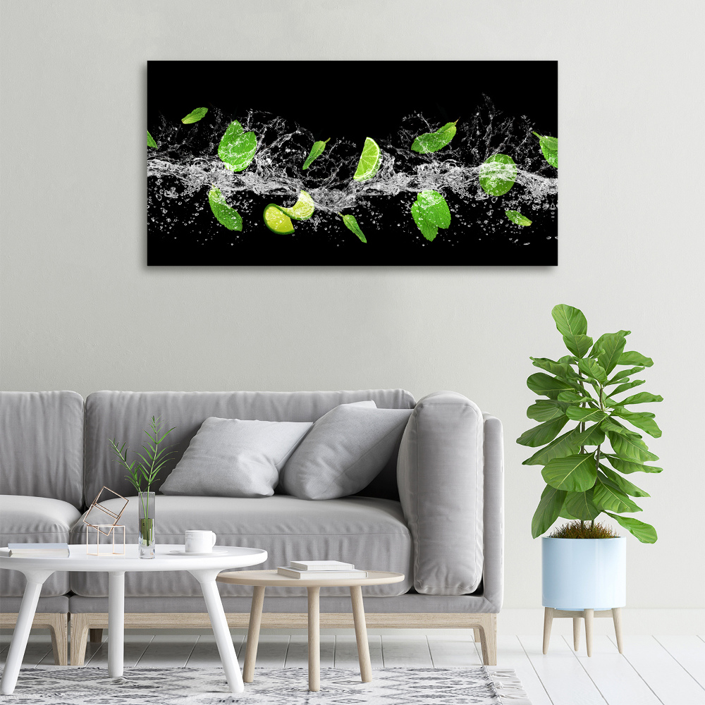 Tableau sur toile Citron vert à la menthe