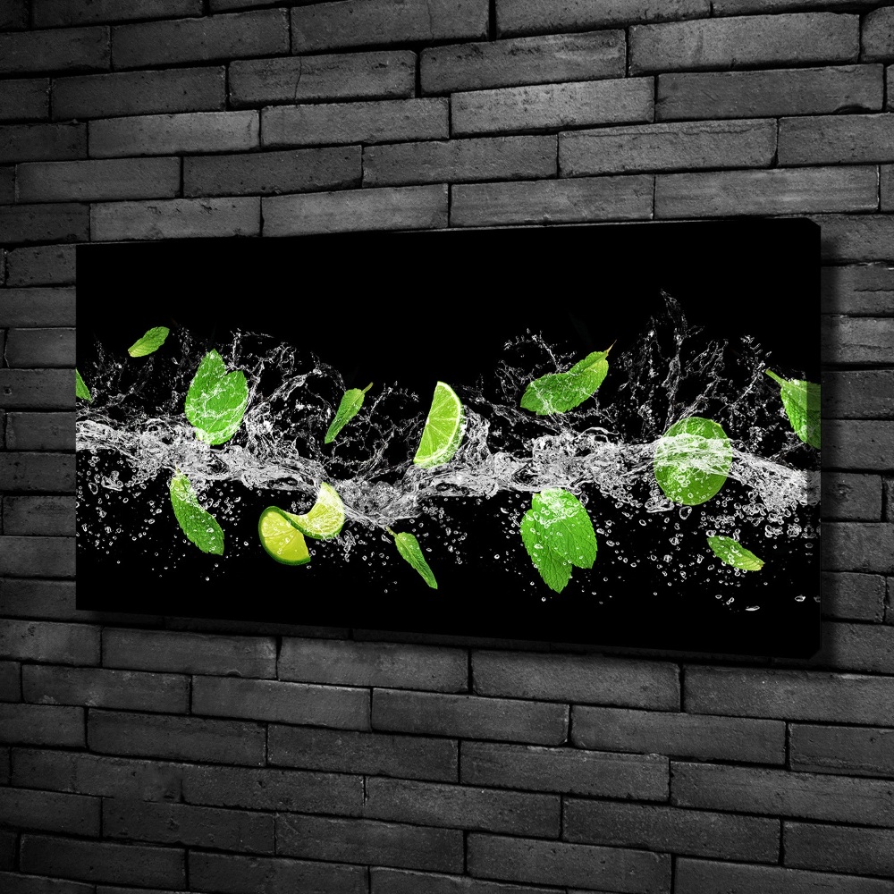 Tableau sur toile Citron vert à la menthe