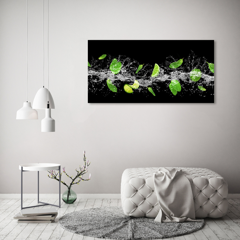 Tableau sur toile Citron vert à la menthe