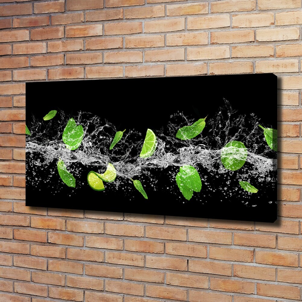 Tableau sur toile Citron vert à la menthe