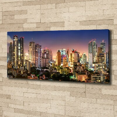 Tableau toile imprimée Bangkok la nuit