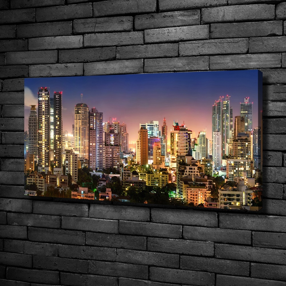 Tableau toile imprimée Bangkok la nuit