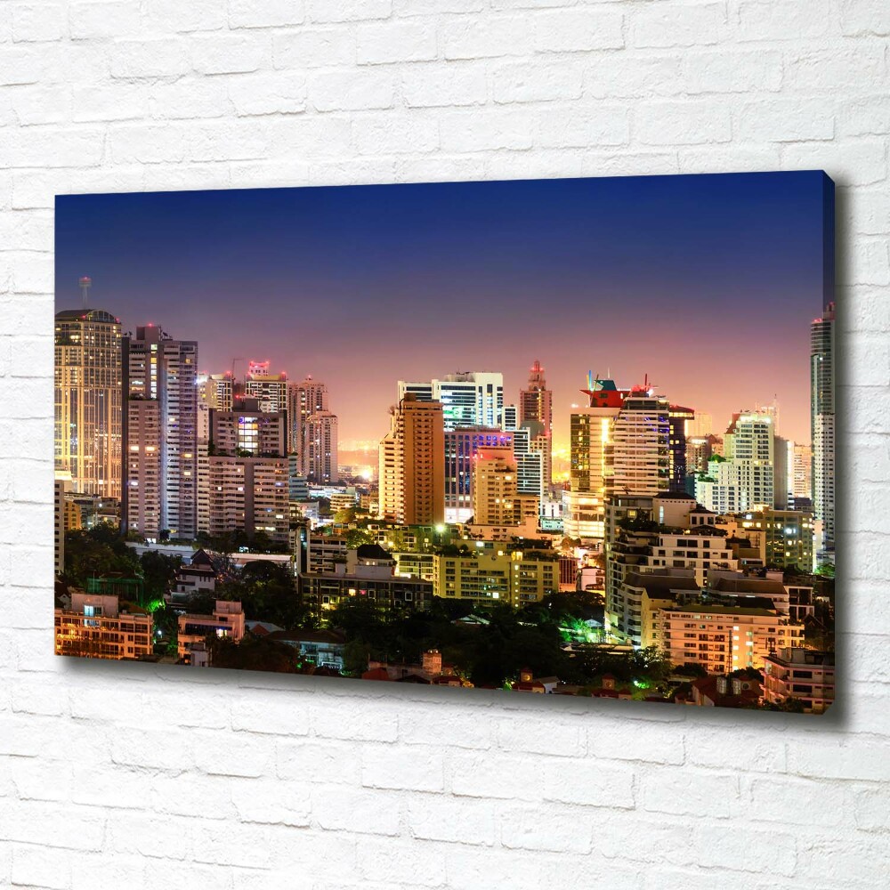 Tableau toile imprimée Bangkok la nuit