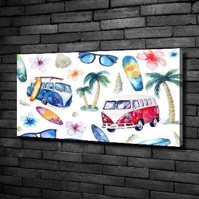 Tableau sur toile Symboles du surf