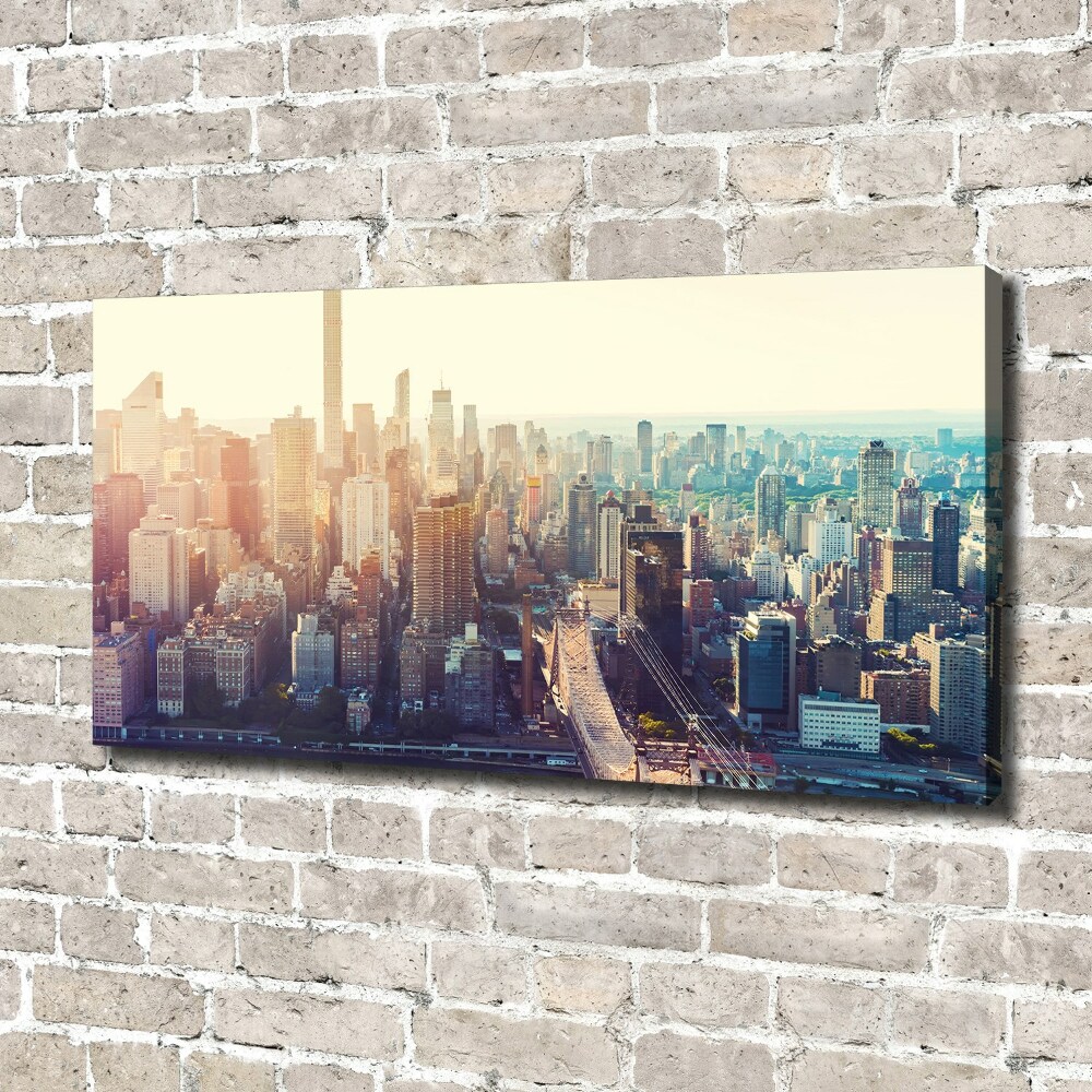 Tableau toile imprimée New York City vue d'oiseau