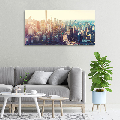 Tableau toile imprimée New York City vue d'oiseau