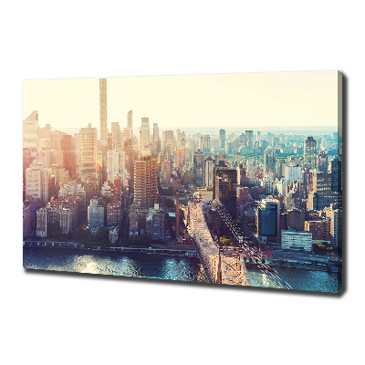 Tableau toile imprimée New York City vue d'oiseau