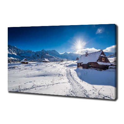 Tableau sur toile Les alpages des Tatras