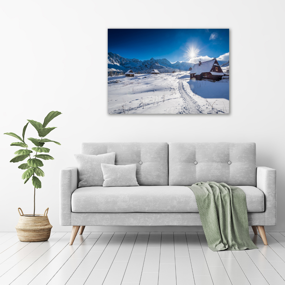 Tableau sur toile Les alpages des Tatras