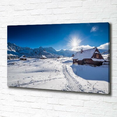 Tableau sur toile Les alpages des Tatras