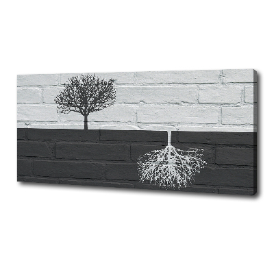 Tableau photo sur toile Arbres sur un mur