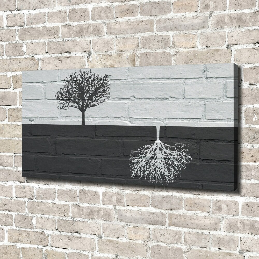 Tableau photo sur toile Arbres sur un mur