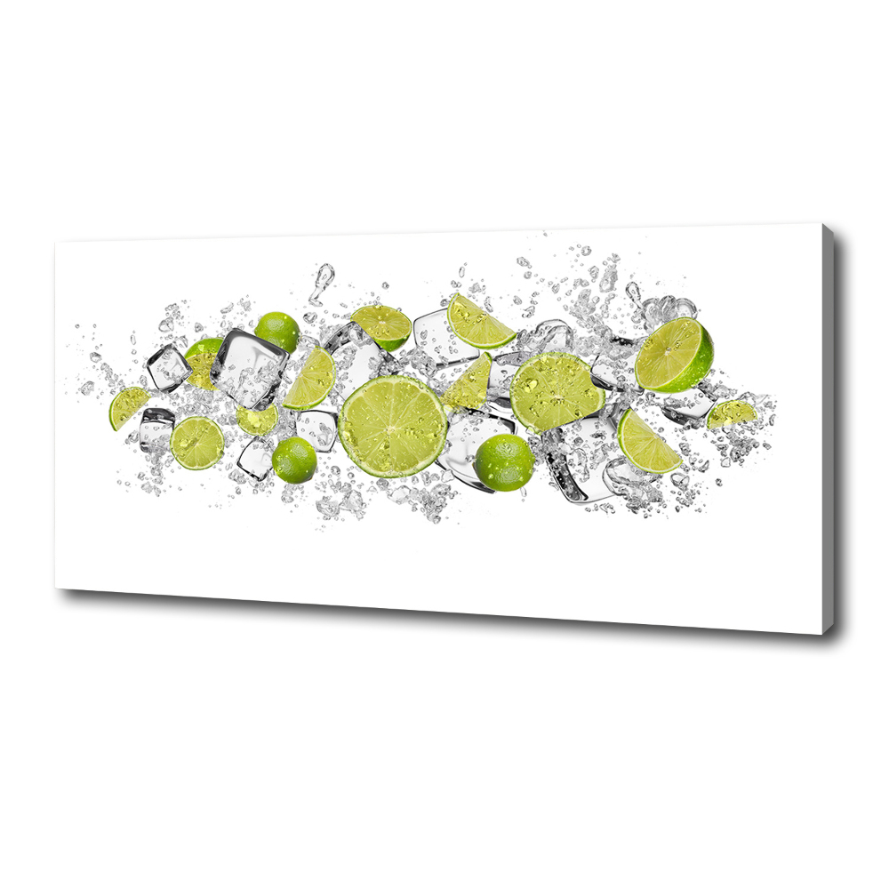 Tableau mural sur toile Glaçons au citron vert