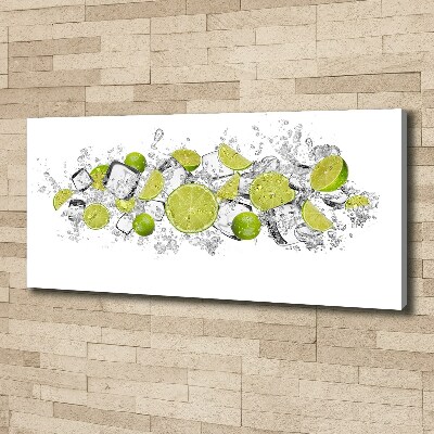 Tableau mural sur toile Glaçons au citron vert