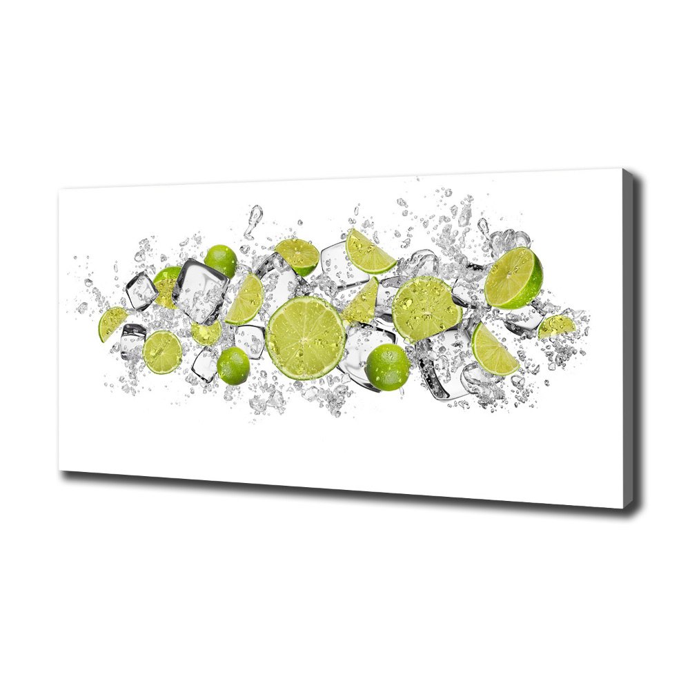 Tableau mural sur toile Glaçons au citron vert