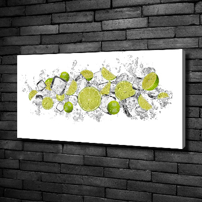 Tableau mural sur toile Glaçons au citron vert