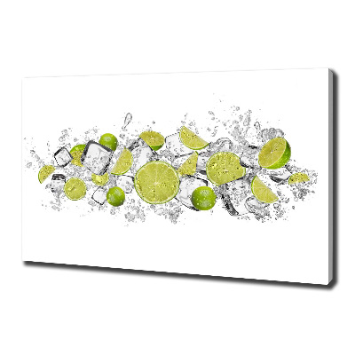 Tableau mural sur toile Glaçons au citron vert