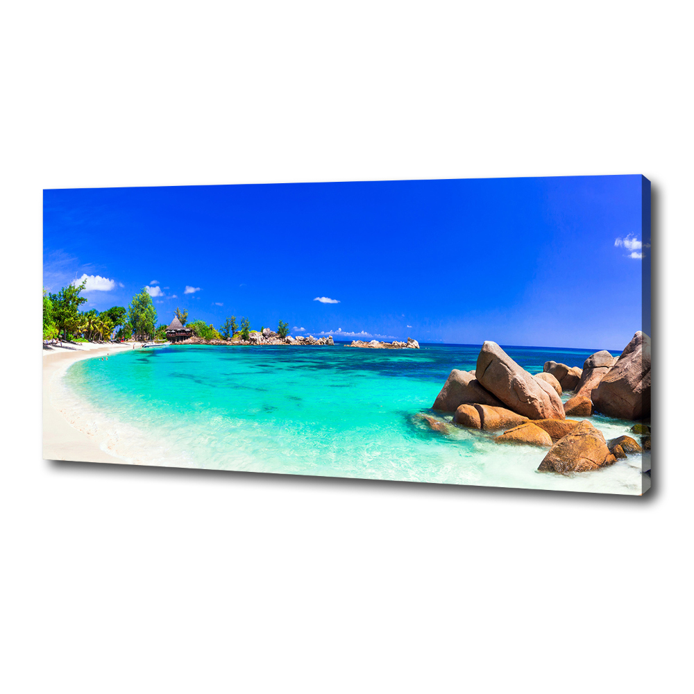 Tableau mural sur toile Plage des Seychelles