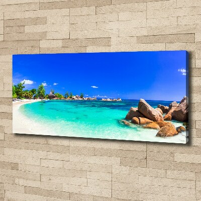 Tableau mural sur toile Plage des Seychelles