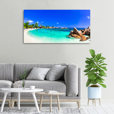 Tableau mural sur toile Plage des Seychelles