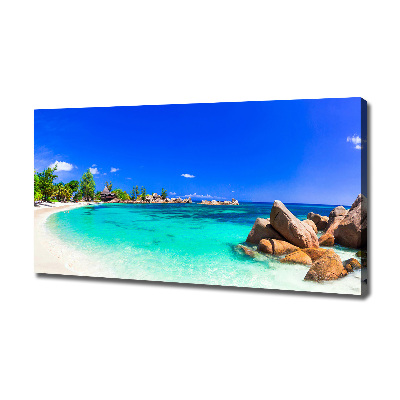 Tableau mural sur toile Plage des Seychelles