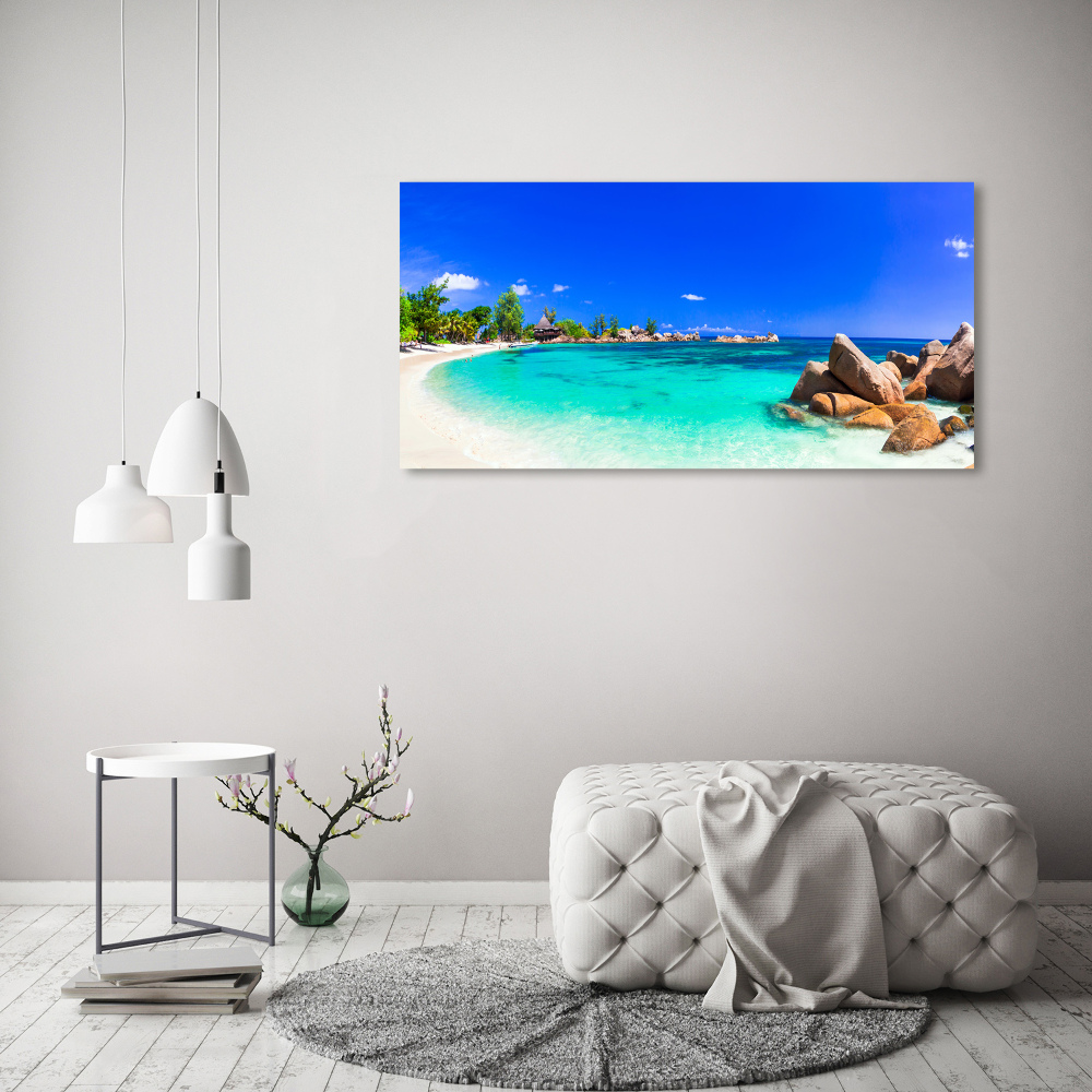 Tableau mural sur toile Plage des Seychelles