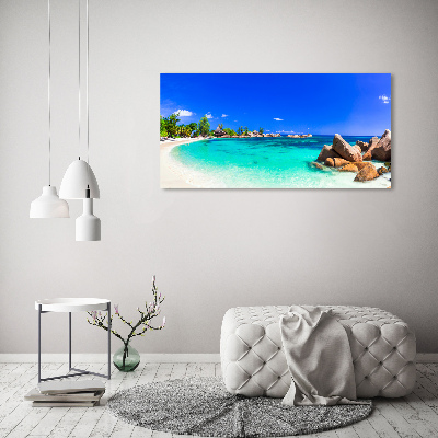 Tableau mural sur toile Plage des Seychelles