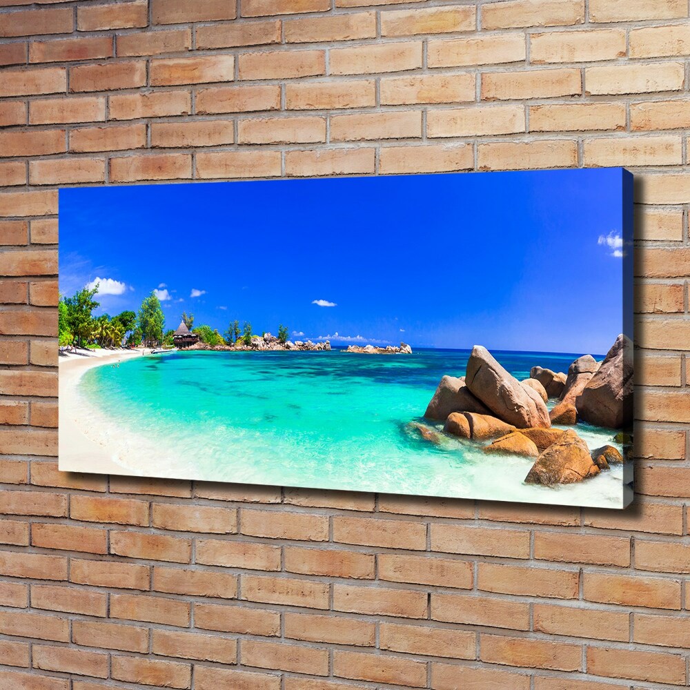 Tableau mural sur toile Plage des Seychelles