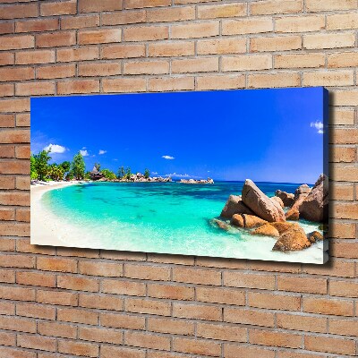 Tableau mural sur toile Plage des Seychelles