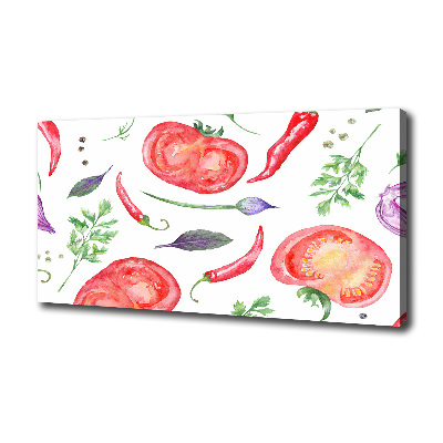 Tableau toile imprimée Tomates et épices