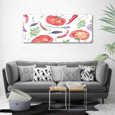 Tableau toile imprimée Tomates et épices