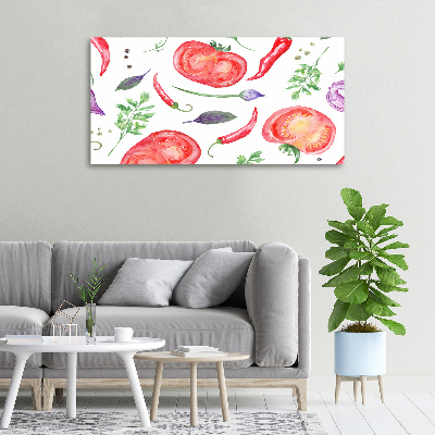 Tableau toile imprimée Tomates et épices