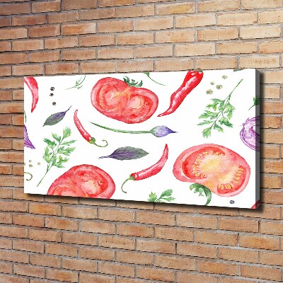 Tableau toile imprimée Tomates et épices