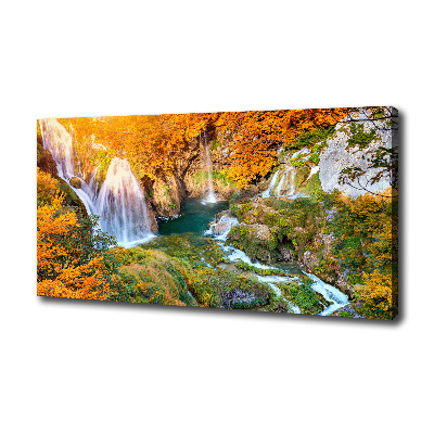 Tableau photo sur toile Chute d'eau en automne