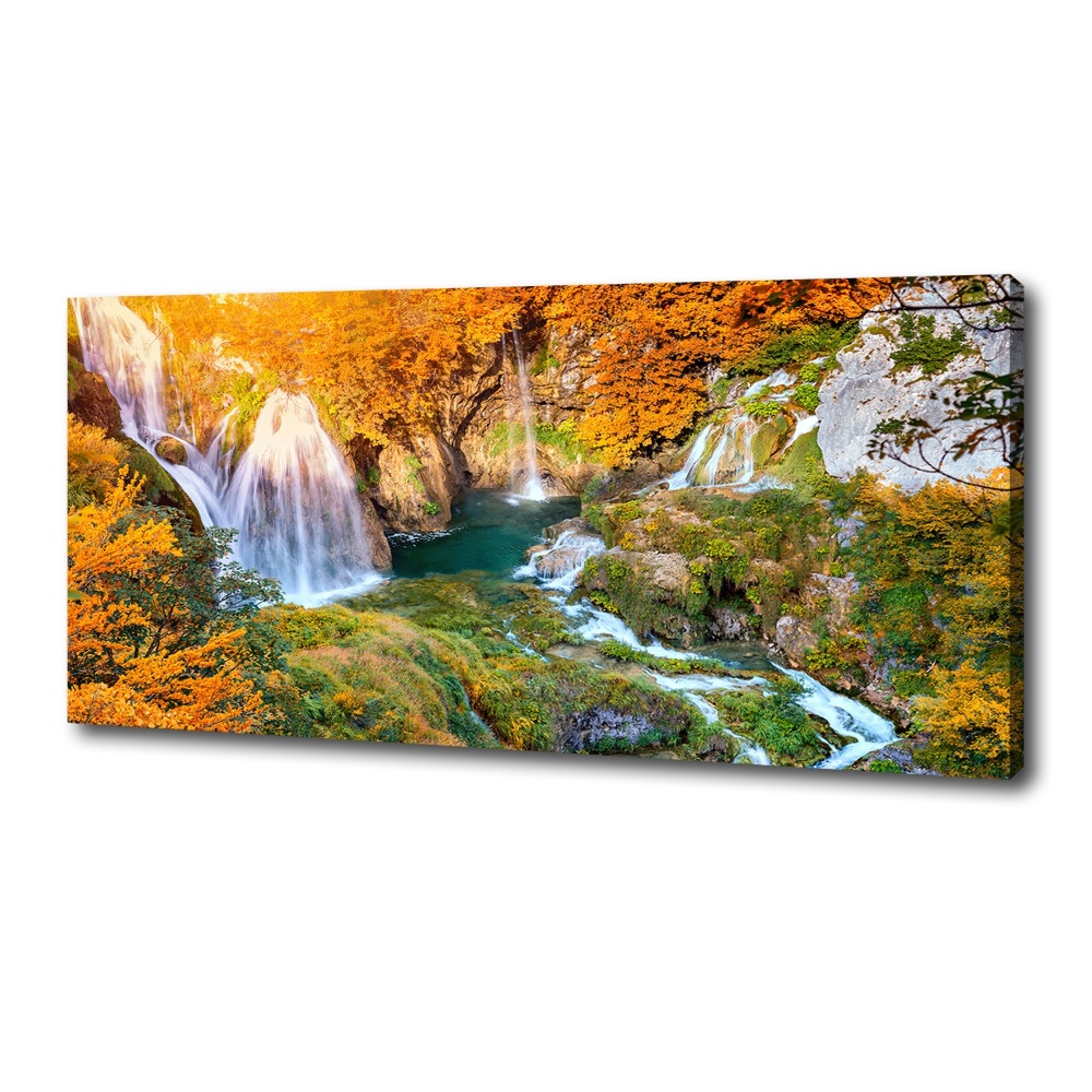 Tableau photo sur toile Chute d'eau en automne