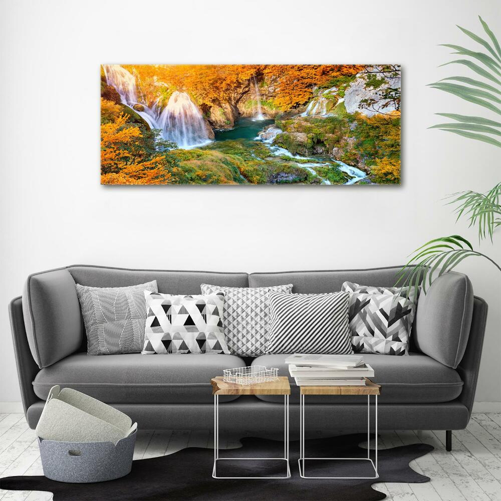 Tableau photo sur toile Chute d'eau en automne