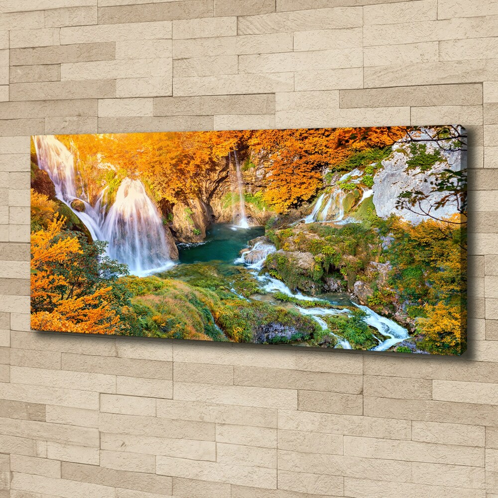 Tableau photo sur toile Chute d'eau en automne