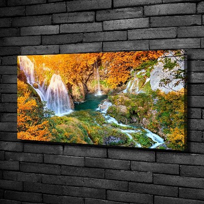 Tableau photo sur toile Chute d'eau en automne