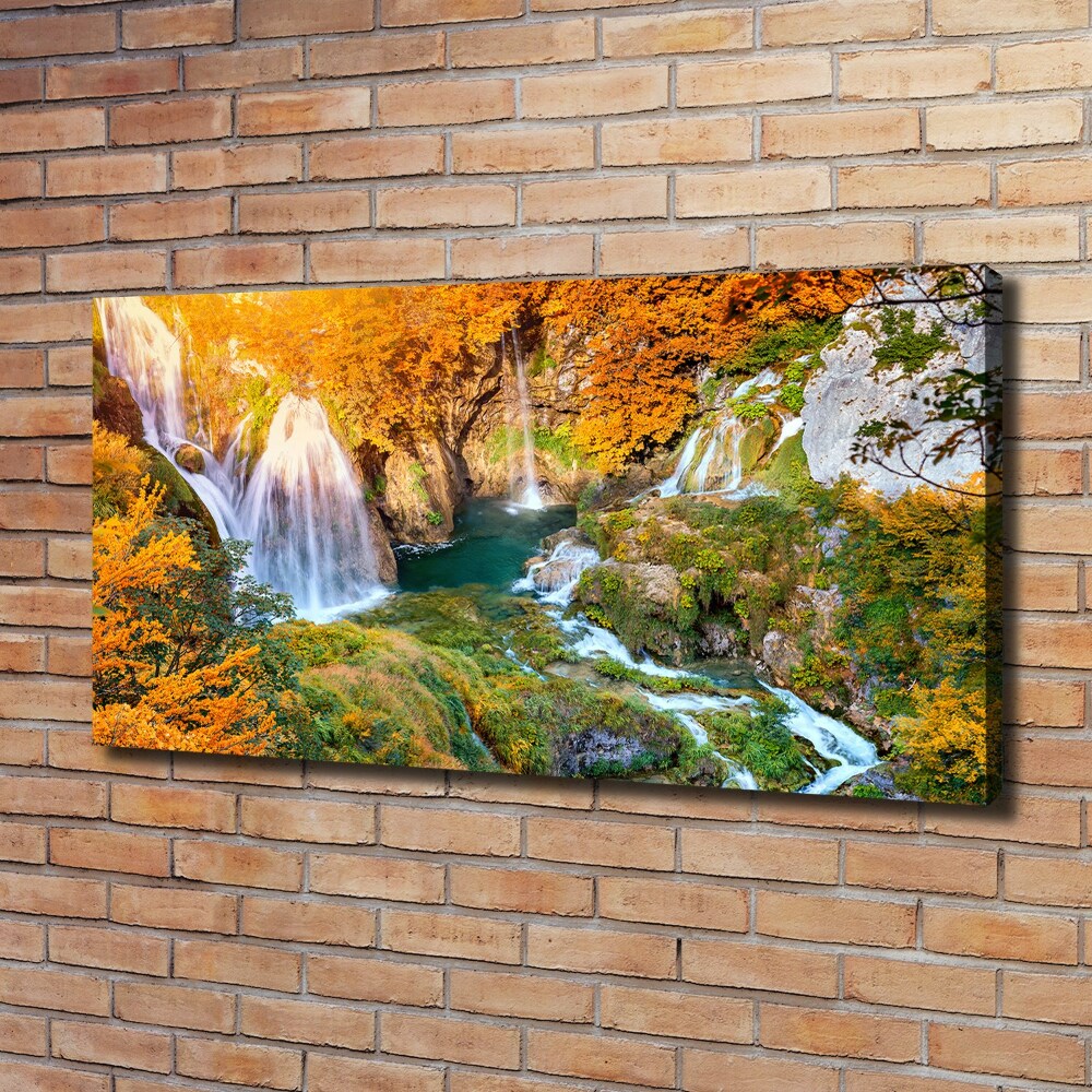 Tableau photo sur toile Chute d'eau en automne