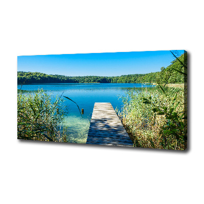 Tableau imprimé sur toile Embarcadère au bord du lac