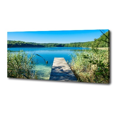 Tableau imprimé sur toile Embarcadère au bord du lac